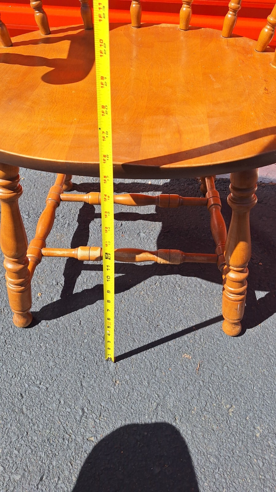 2 Vintage S Bent & Bros Colonial Windsor Captain Spindles \ Folding table