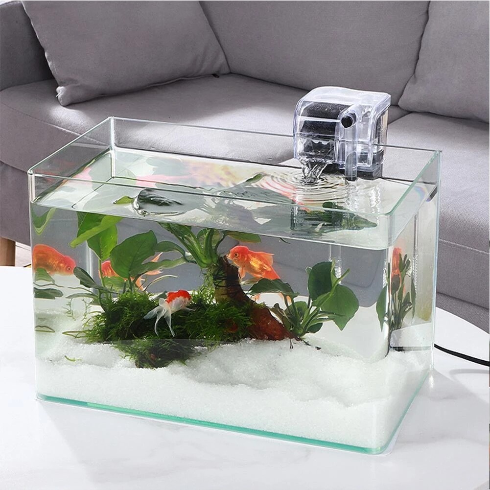 Aquarium Waterfall Filter Pump Fish Tank Hang External Oxygen Pump Water Filter