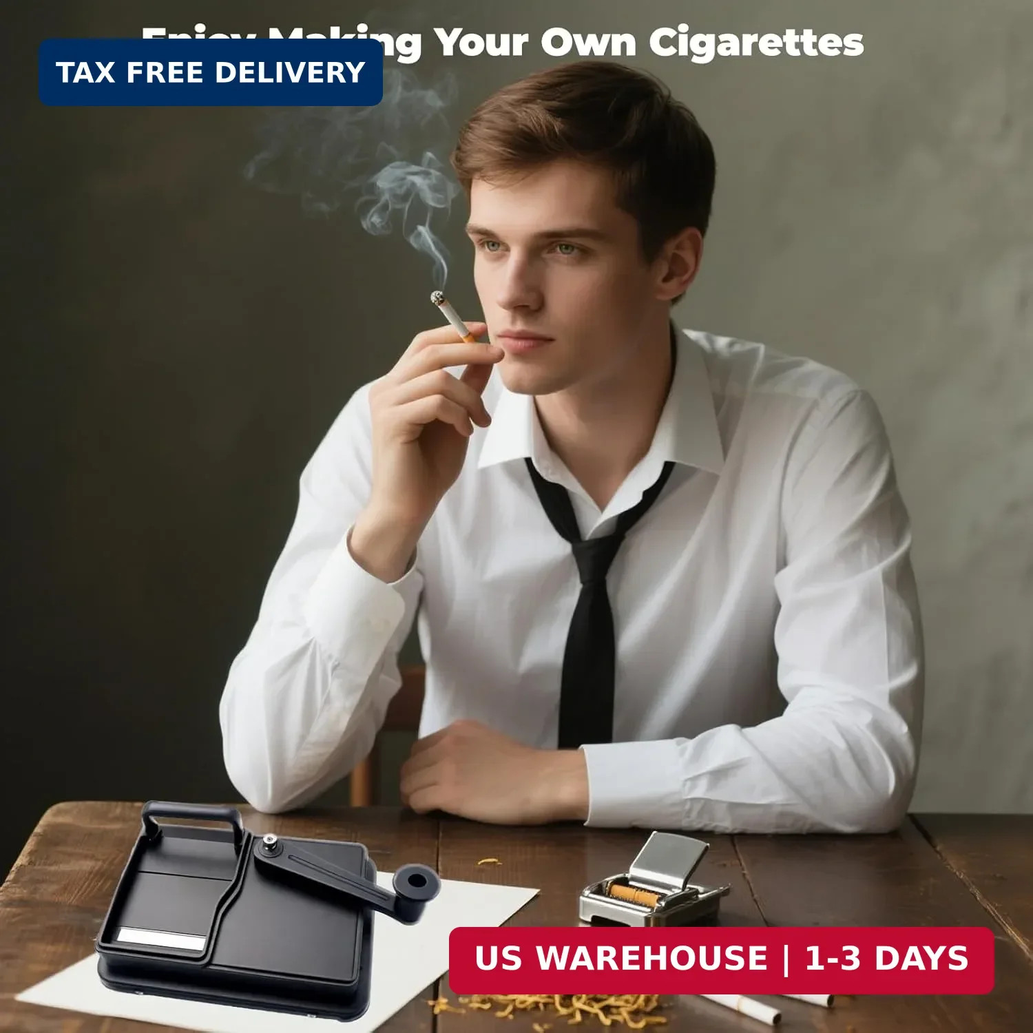 Cigarette Rolling Machine, Manual Cigarette Roller Cigarette Tobacco Injector fo