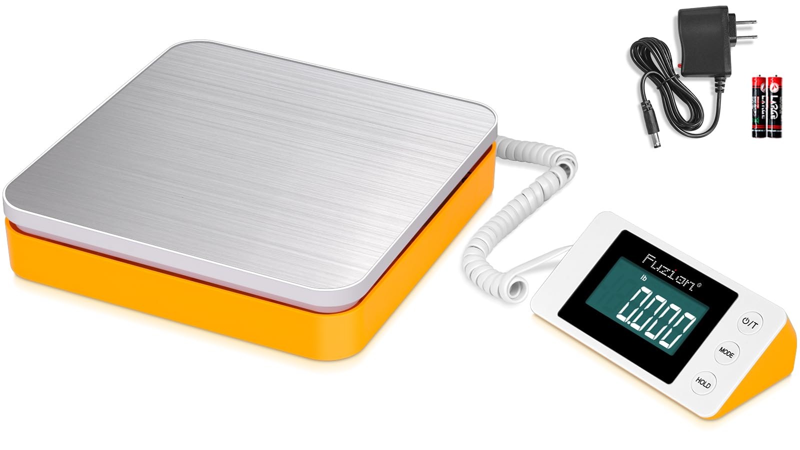 Digital Shipping Scale 110lb 0.1oz, Large LCD Display, Dual Power Adapter
