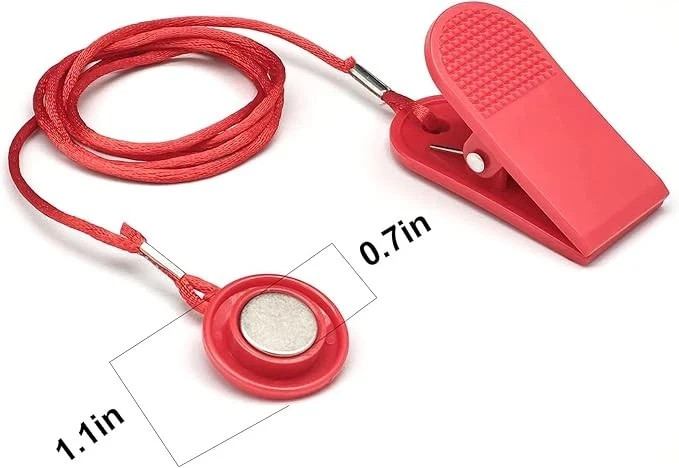Universal Treadmill Safety Key Magnet Clip Replacement for Most Models 3ft Cord