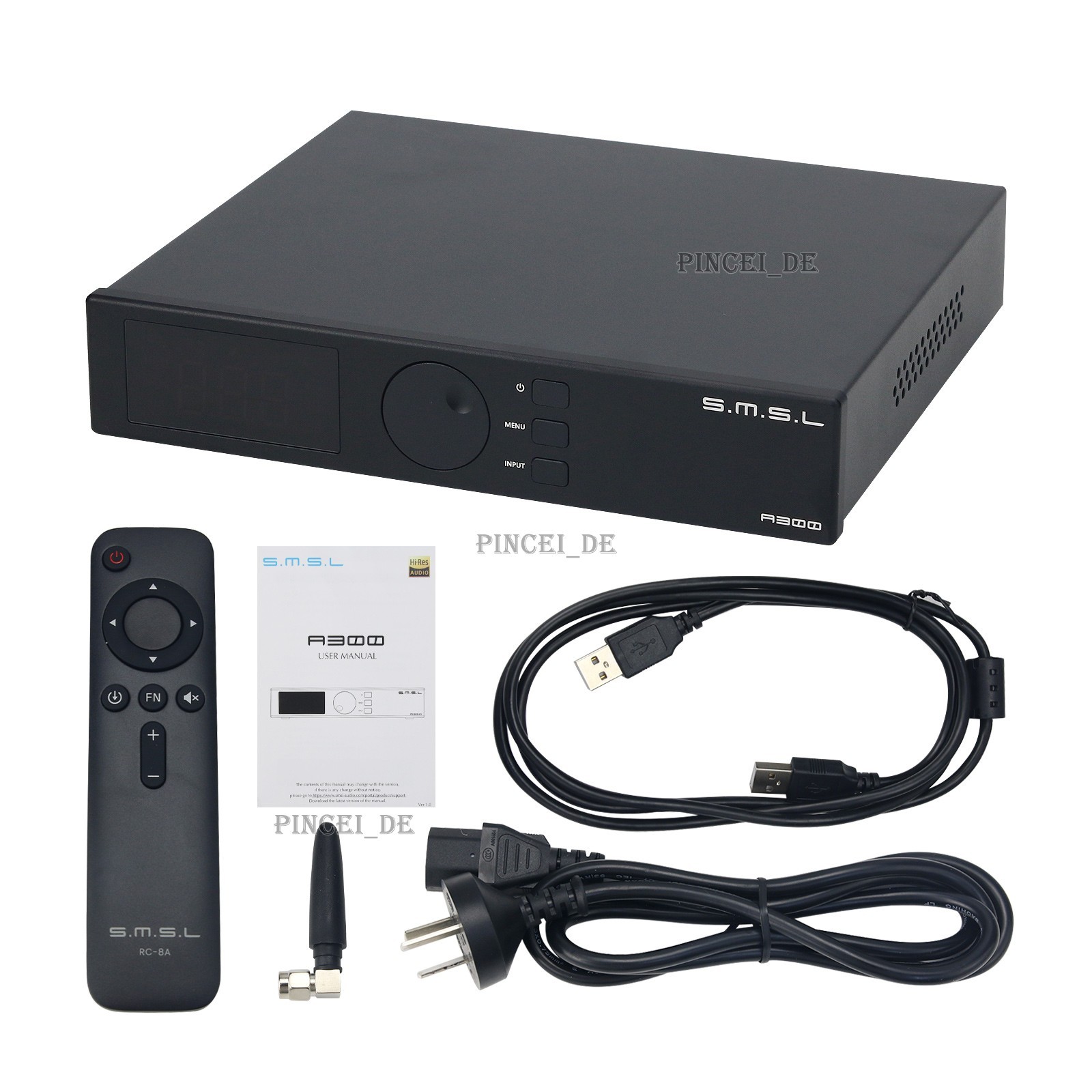 SMSL A300 High Resolution Power Amplifier BT5.0 165Wx2 Bluetooth Amplifier