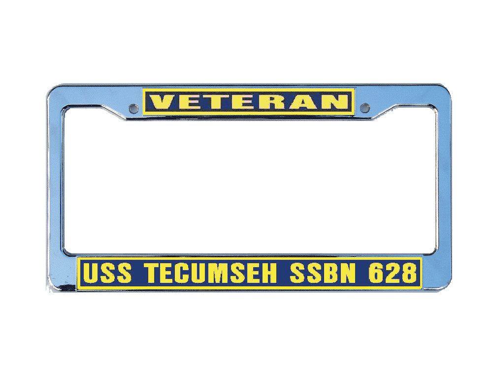 USS TECUMSEH SSBN 628 License Plate Frame U S Navy Military Car-Truck-RV VET