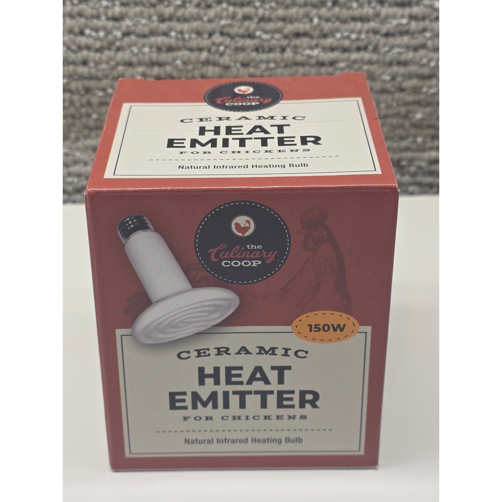 The Culinary Coop Ceramic Heat Emitter for Chickens 150W Natural Infrared Bulb