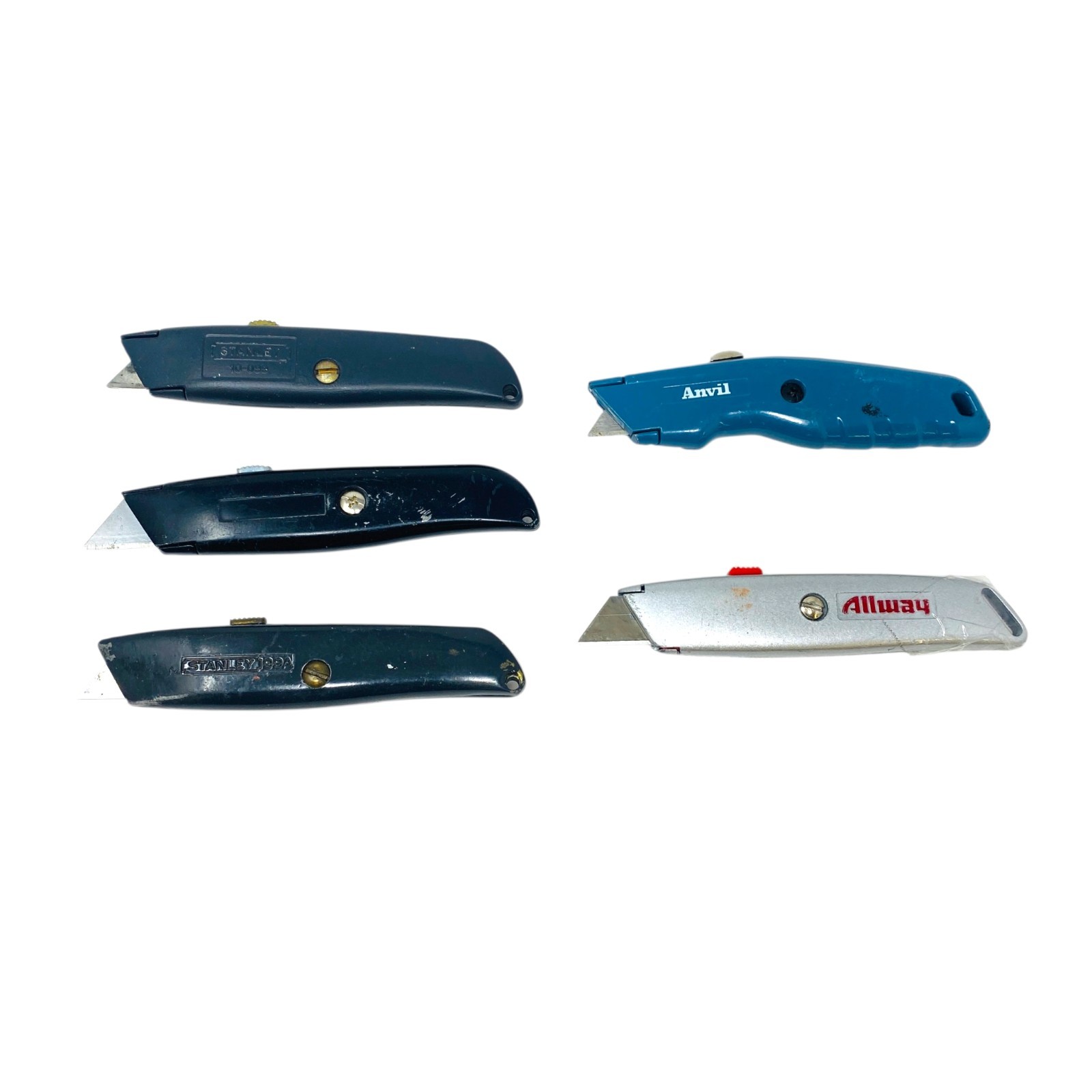 Stanley Anvil Allway Utility Knives Lot of 4 Box Cutters