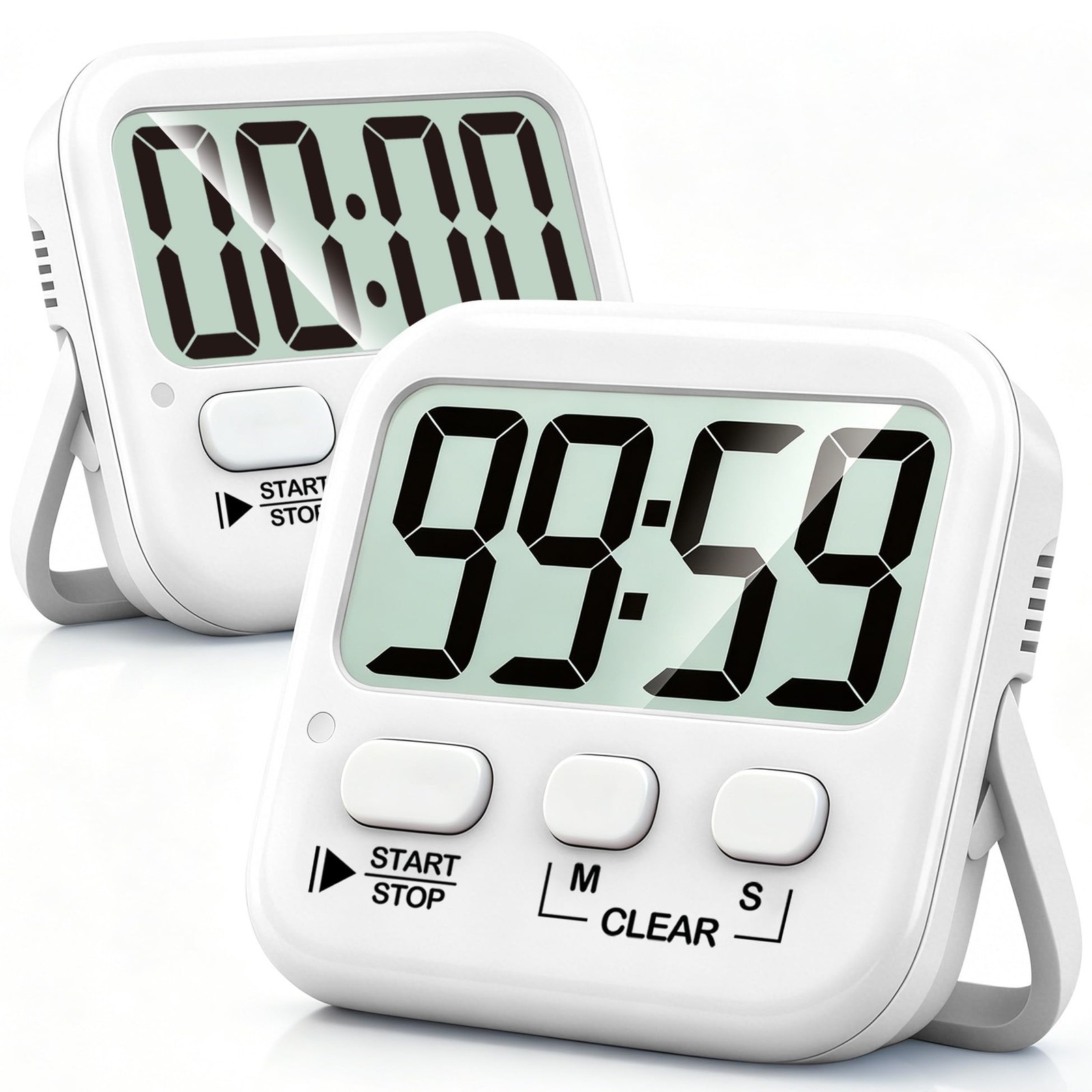2 Pack Digital Timer for Kids, Magnetic Countdown Kitchen Timers for Cooking,...