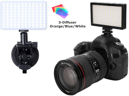 Rechargeable Compact LED Light Kit For CANON EOS REBEL T5 T6 T7 T8 D90 1300D T3I