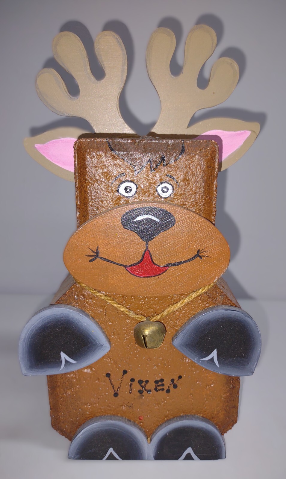 Handmade Vixen/Reindeer Brick Craft
