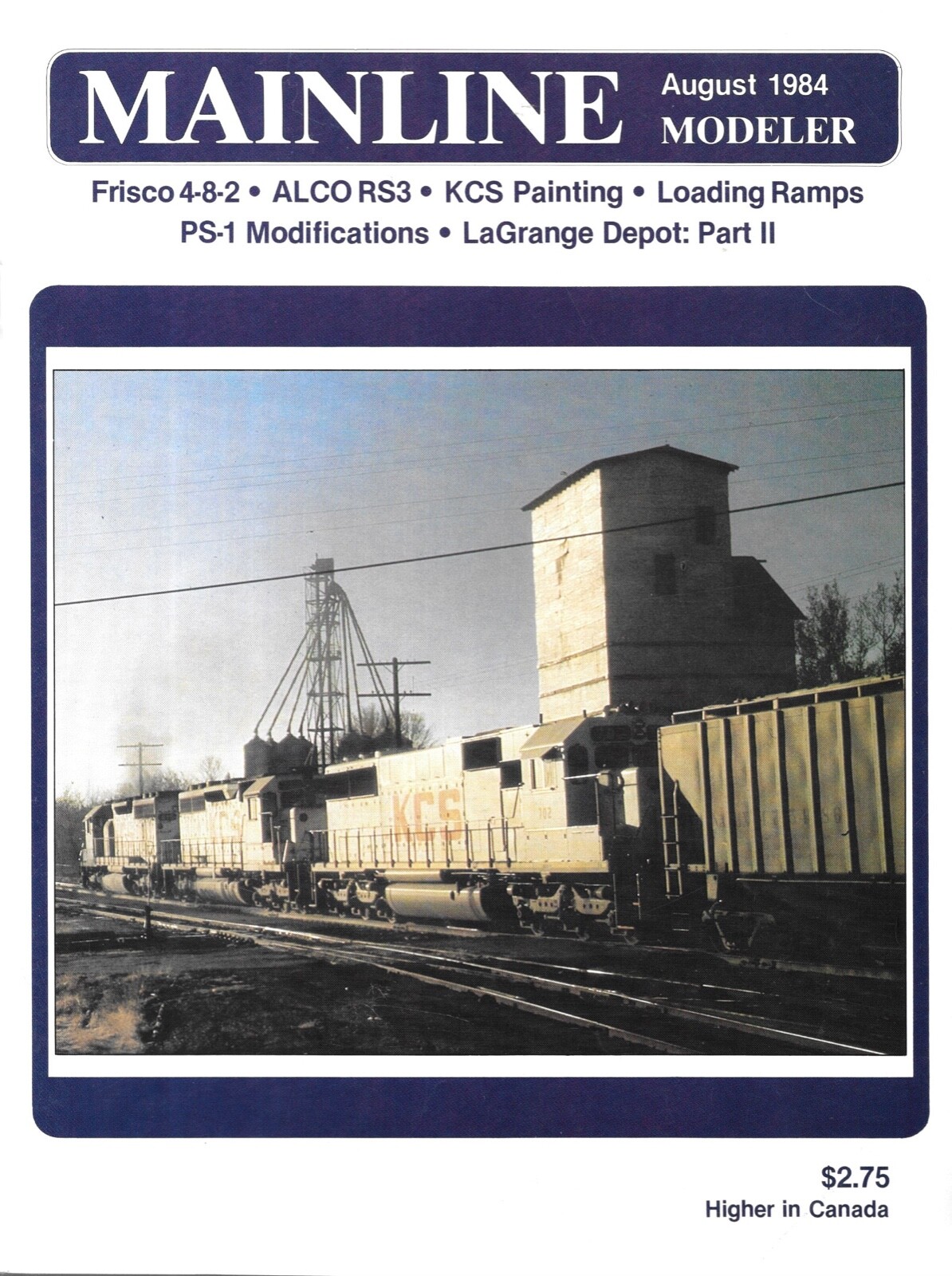 Mainline Modeler Aug84 Frisco Alco RS3 KCS SD40 LaGrange Depot N&W Loading Ramp