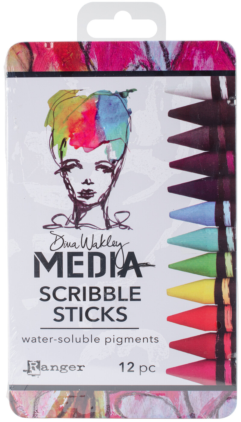 Dina Wakley Media Scribble Sticks 12/Pkg- (Pack of 1)