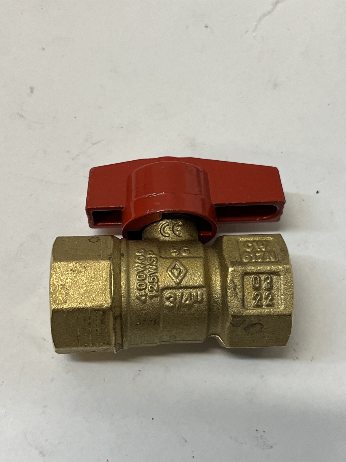 Gas Ball Shut Off Brass Valves 3/4” 125WSP 400 WOG Qty 1