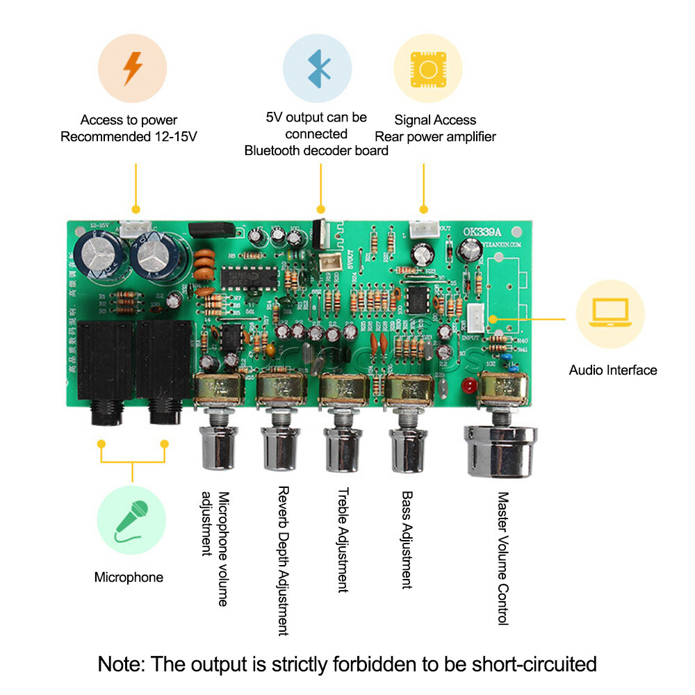 PT2399 Digital Microphone Amplifier Board Reverberation Karaoke Reverb Amplifier