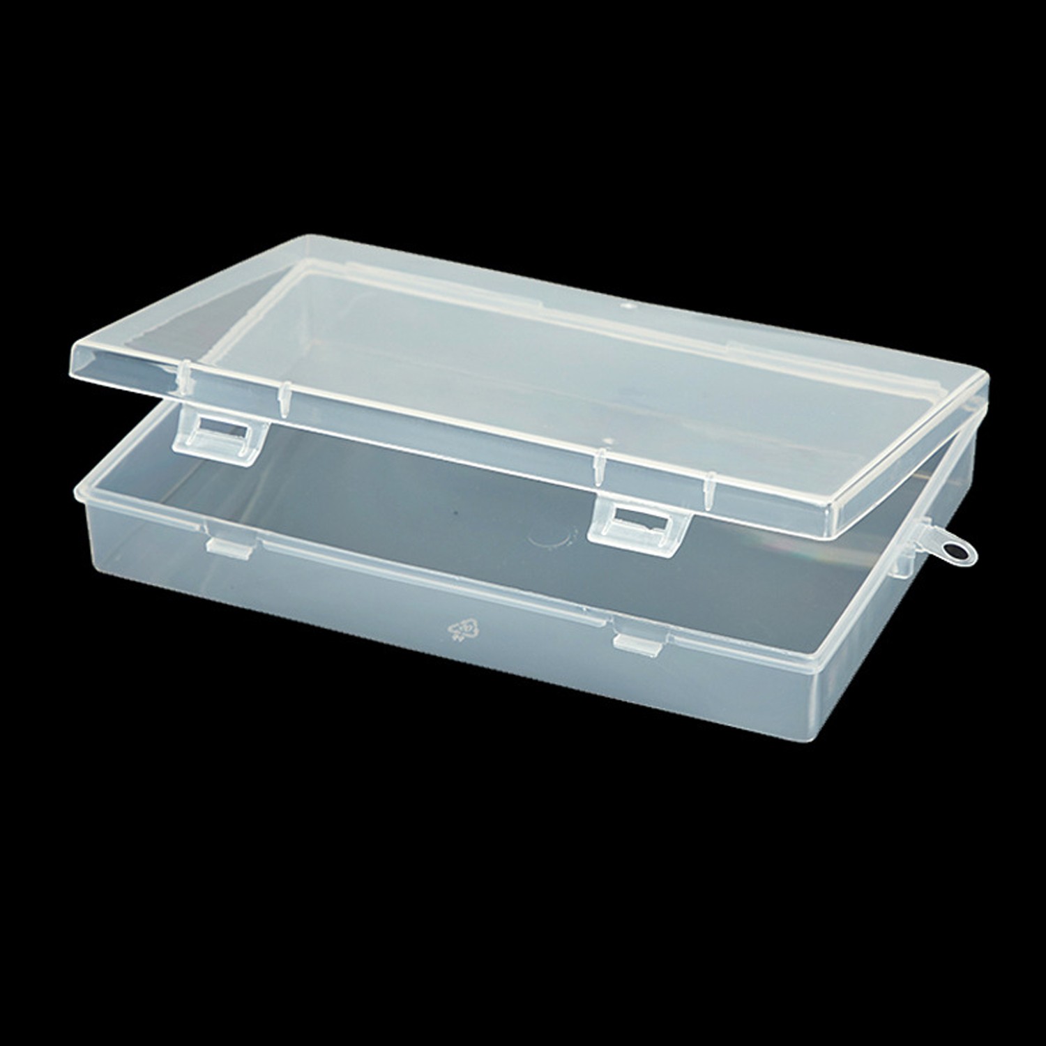 Clear Plastic Storage Container Boxes Box Hinged Lid DIY Arts Crafts Markers Pen