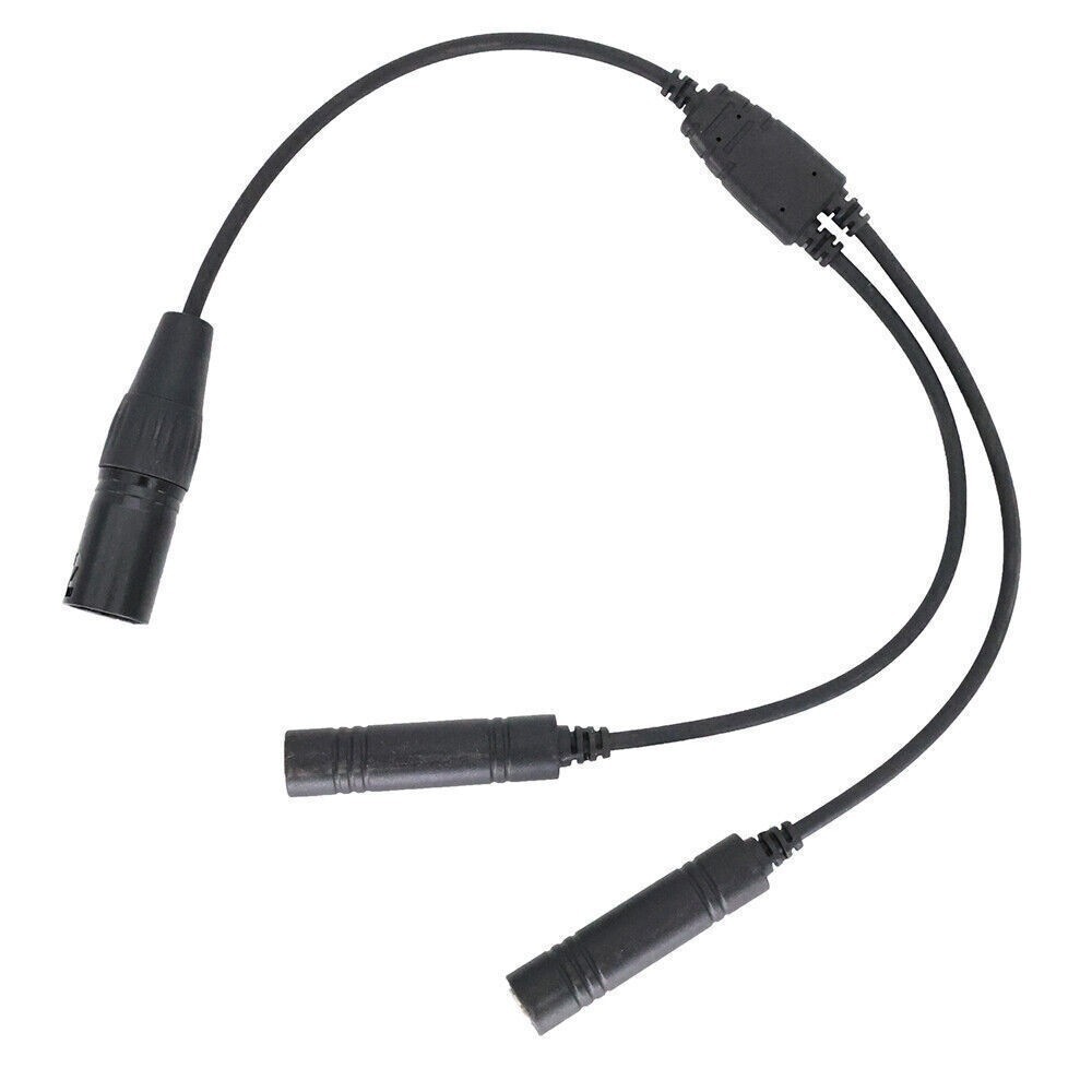 For Aviation Headset GA Dual Plugs to Airbus 5 Pin XLR Headset Adapter Cable