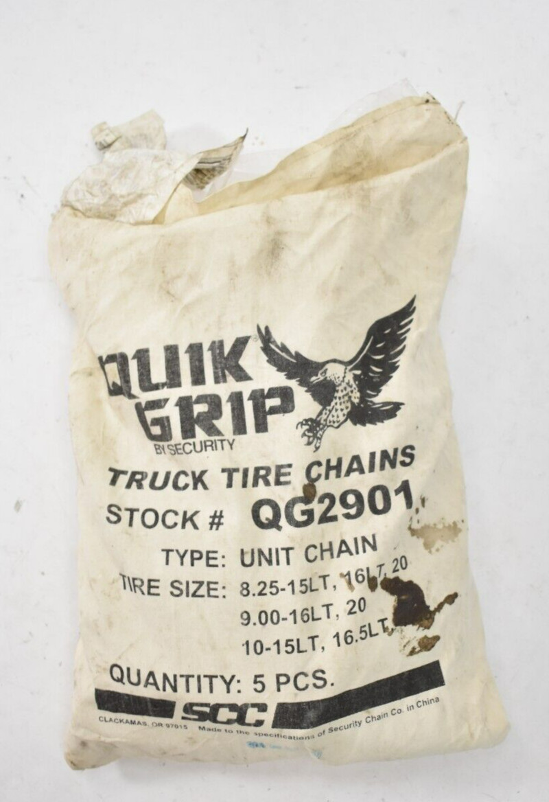 Quik Grip Emergency Unit Truck Tire Chain 5 Pack Assorted Sizes QG2901