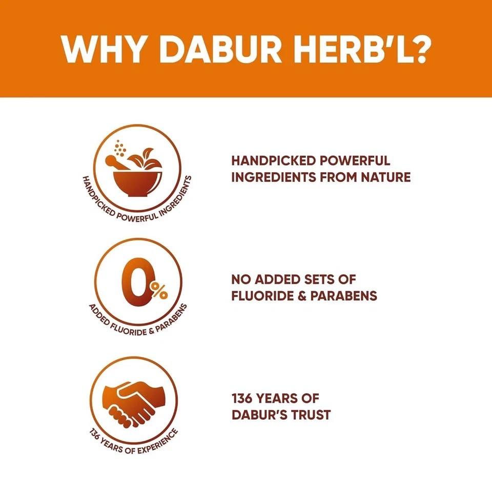 Dabur Herb'l Clove Cavity Protection Toothpaste - 200g
