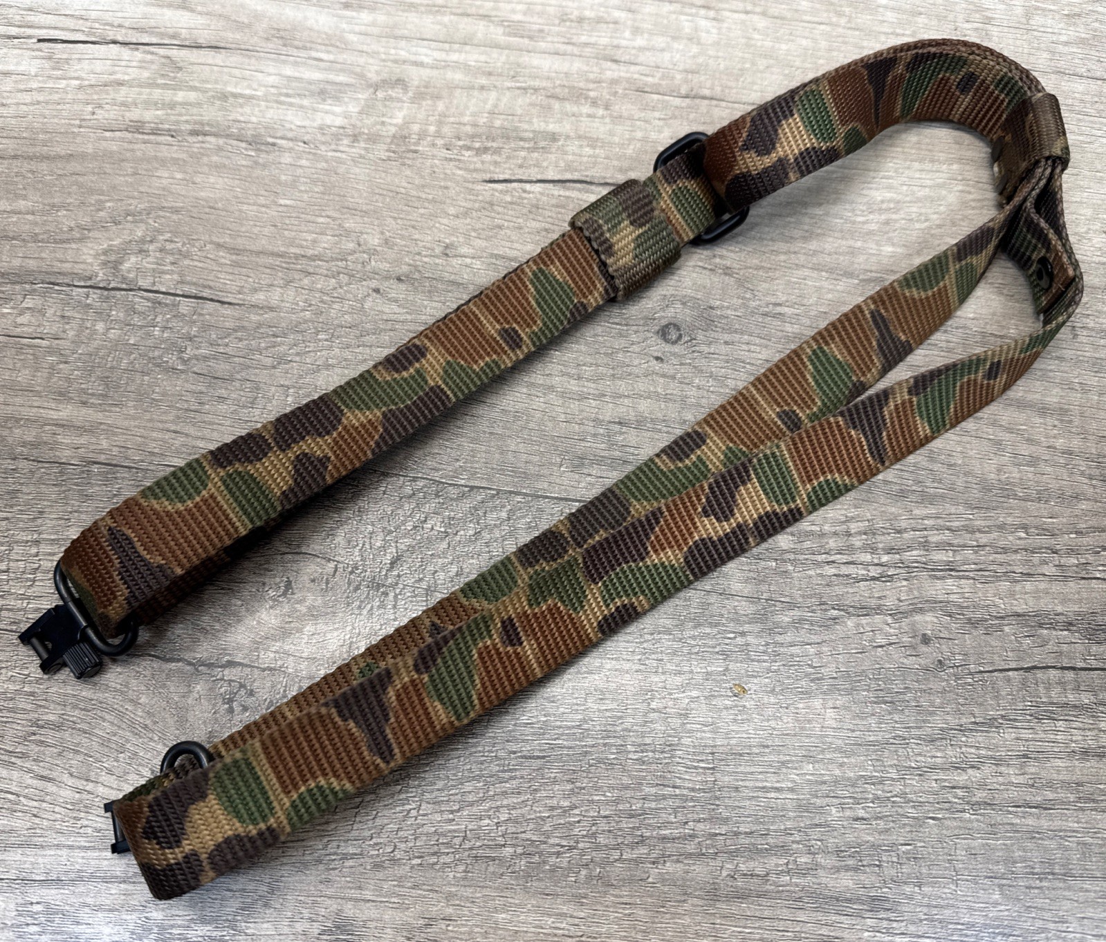 VTG Woodland Spot Camo 1" Nylon Web Rifle Shotgun Sling w/ Uncle Mike Swivels