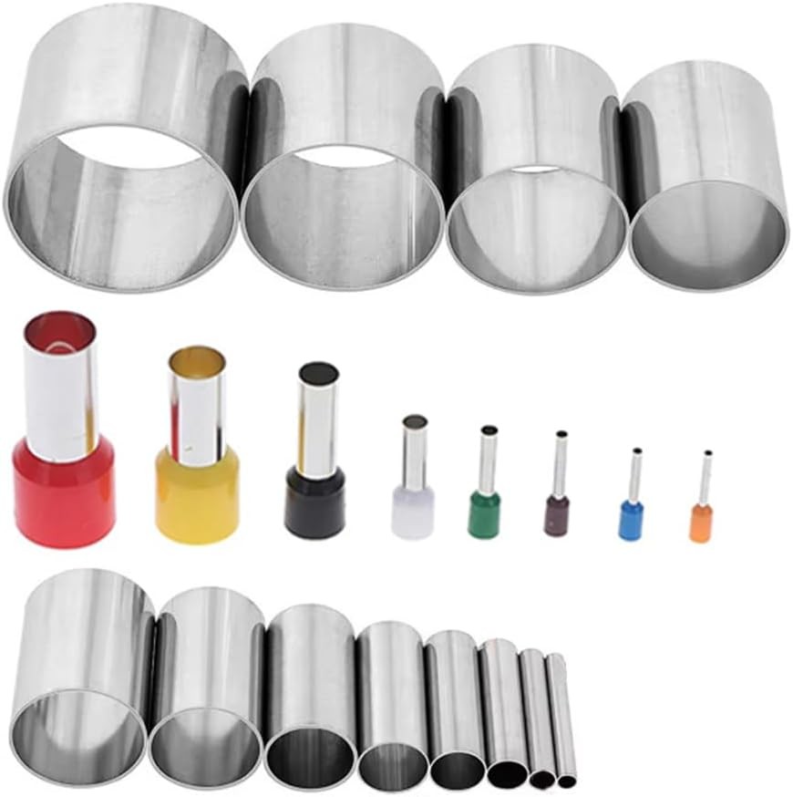20PCS Stainless Steel Clay Cutter Round Circle Shape Ceramics Silver