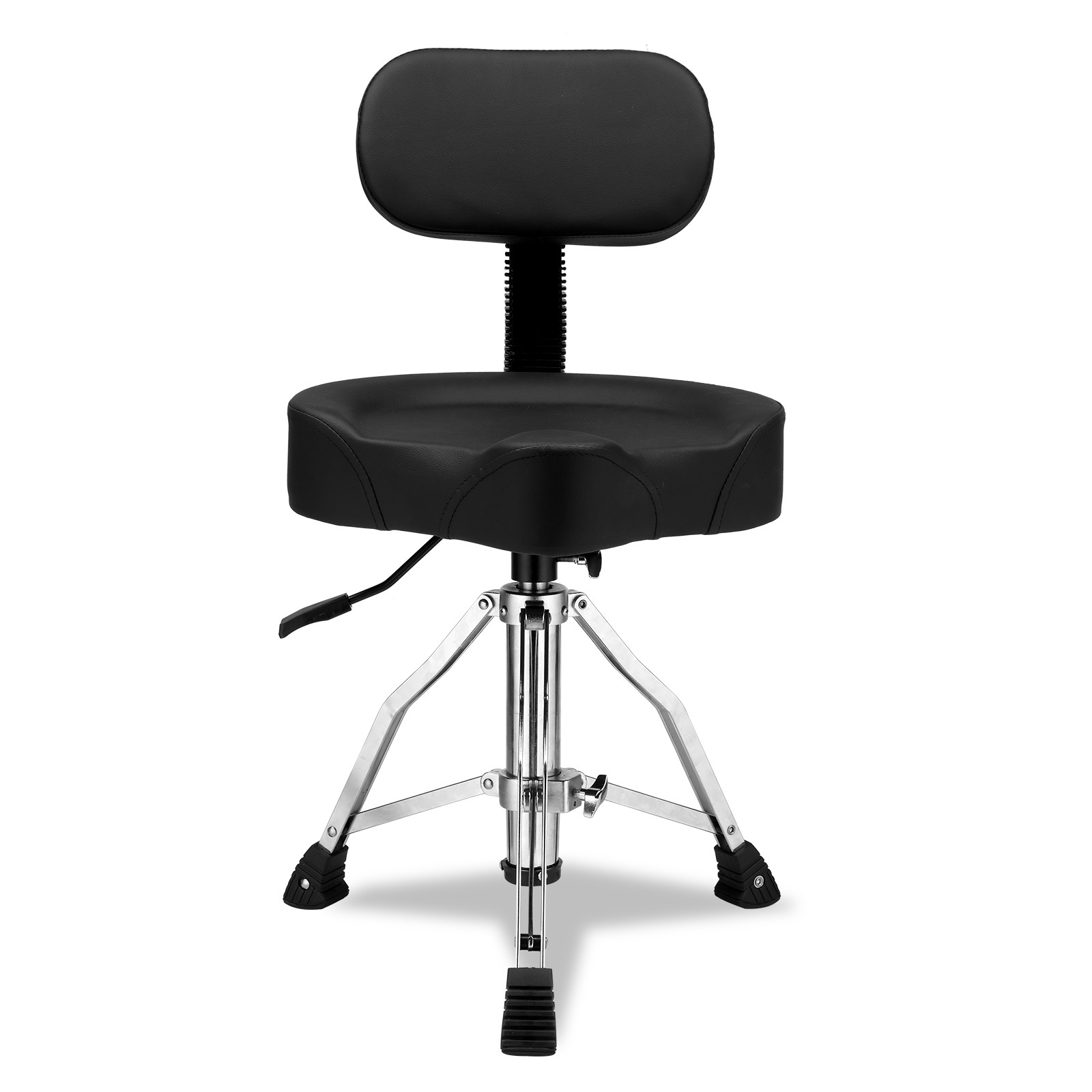 Drum Throne with Backrest, Hydraulic Drum Stool Adjustable Height