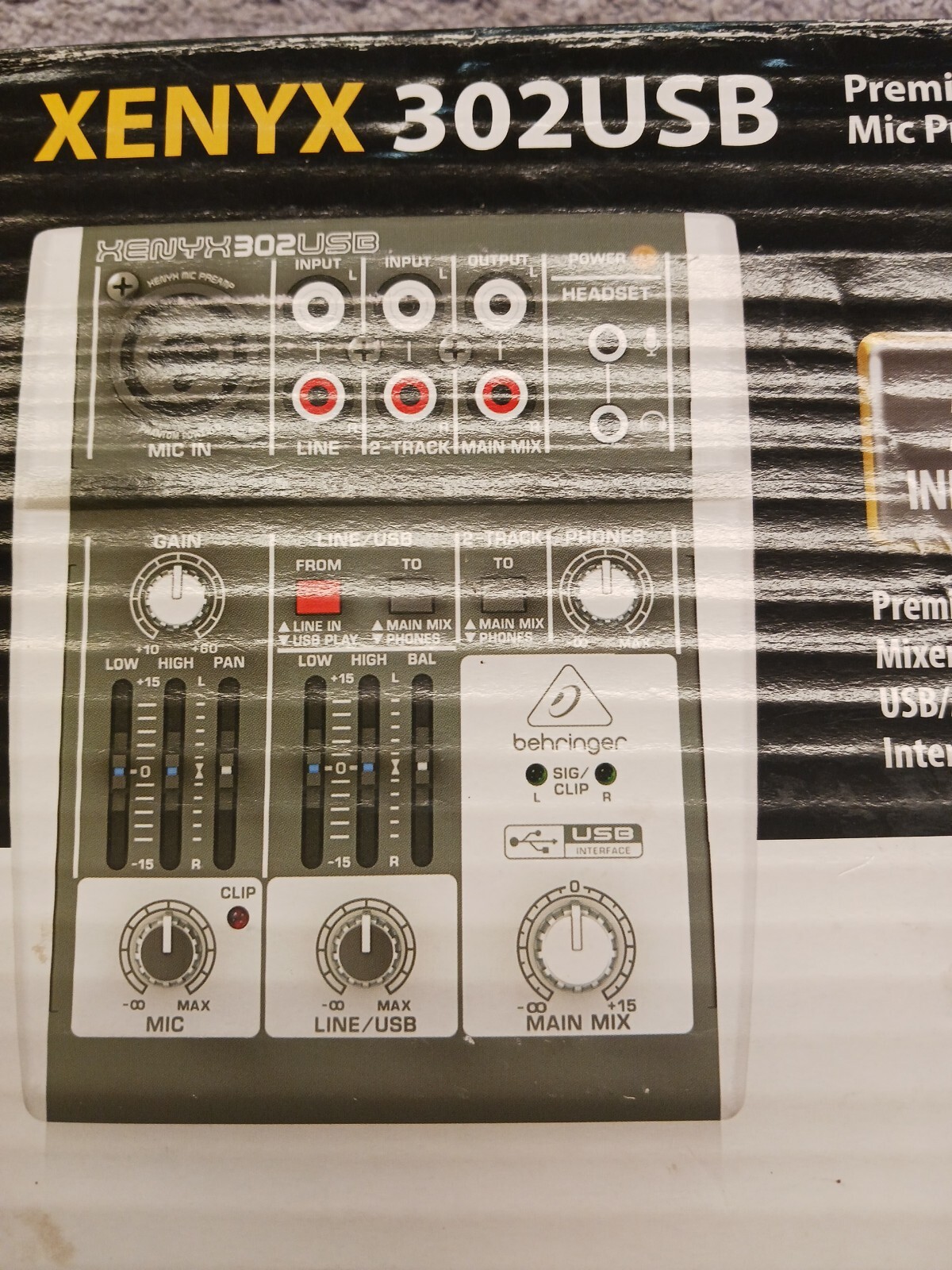 Behringer XENYX 302USB Audio Interface Mixer 5 Inputs BRAND NEW OPENED BOX