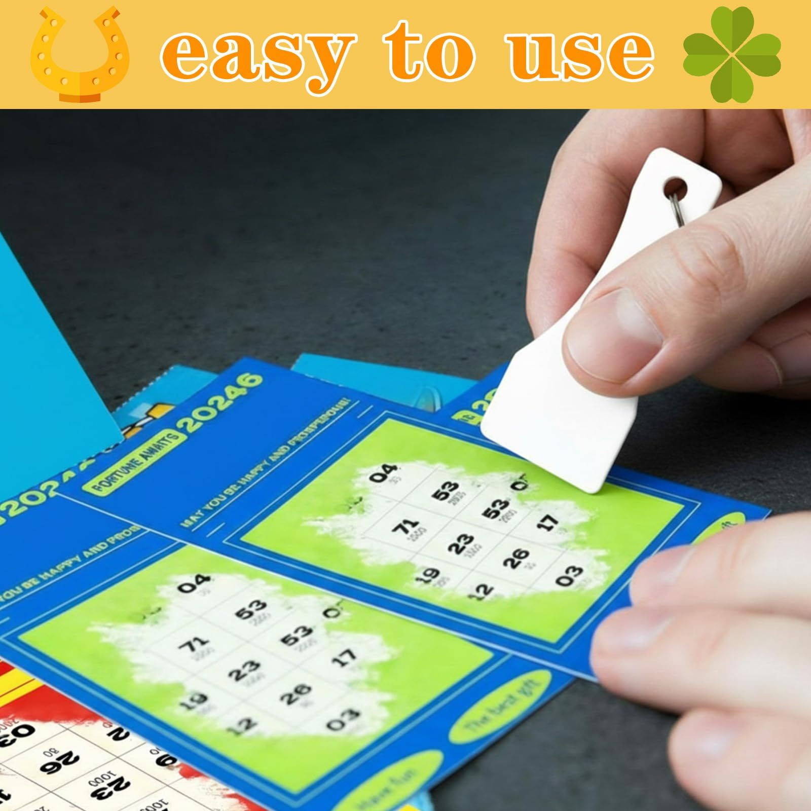 Bucherry 50 Pcs Scratcher Tool Plastic Scraper 0.87 X 2.24 Inches, White