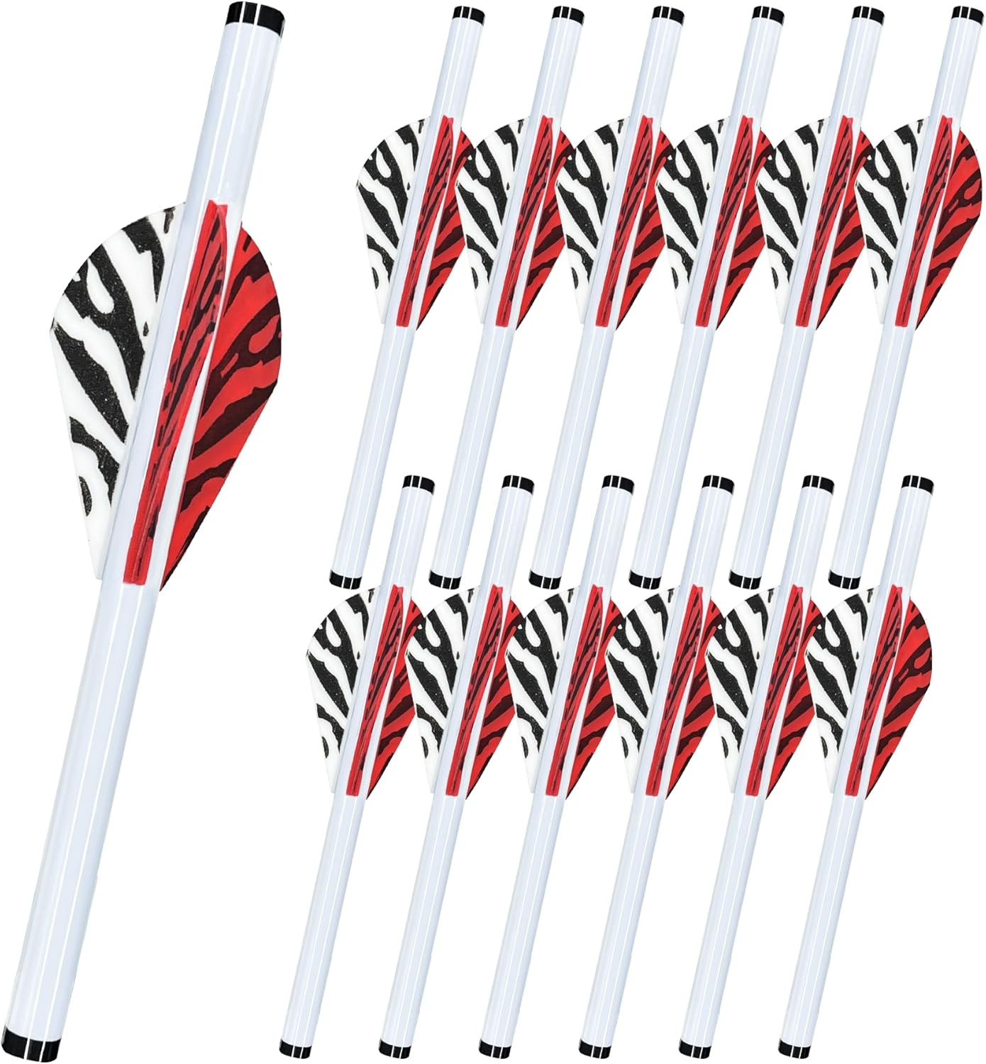 12-Pack Shrink Fletch with 2 Inch Vanes, Stretch Arrow Wraps Universal Fit for A