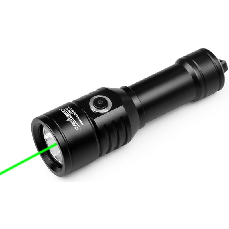OrcaTorch D570-GL 2.0 1500 Lumens Dive Light and Green Laser