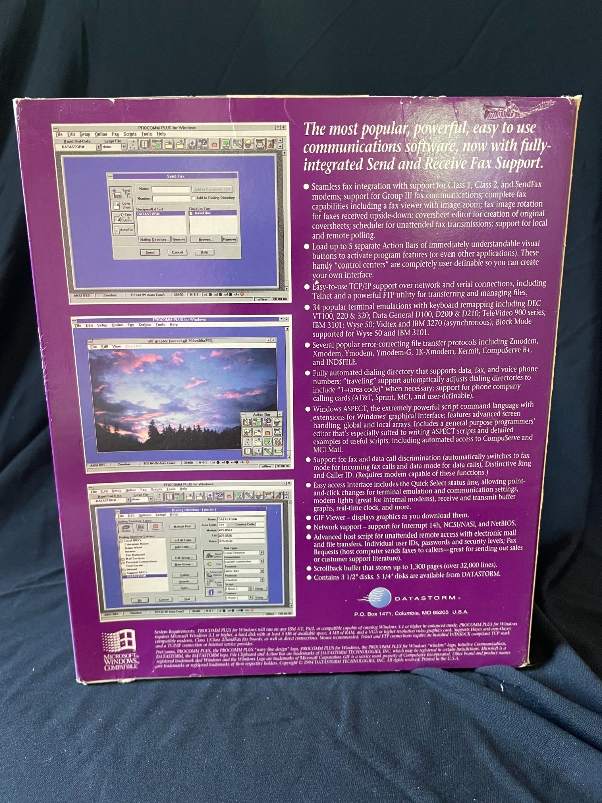 Vintage Procomm Plus for Windows - Intuitive Data & Fax Communications Software
