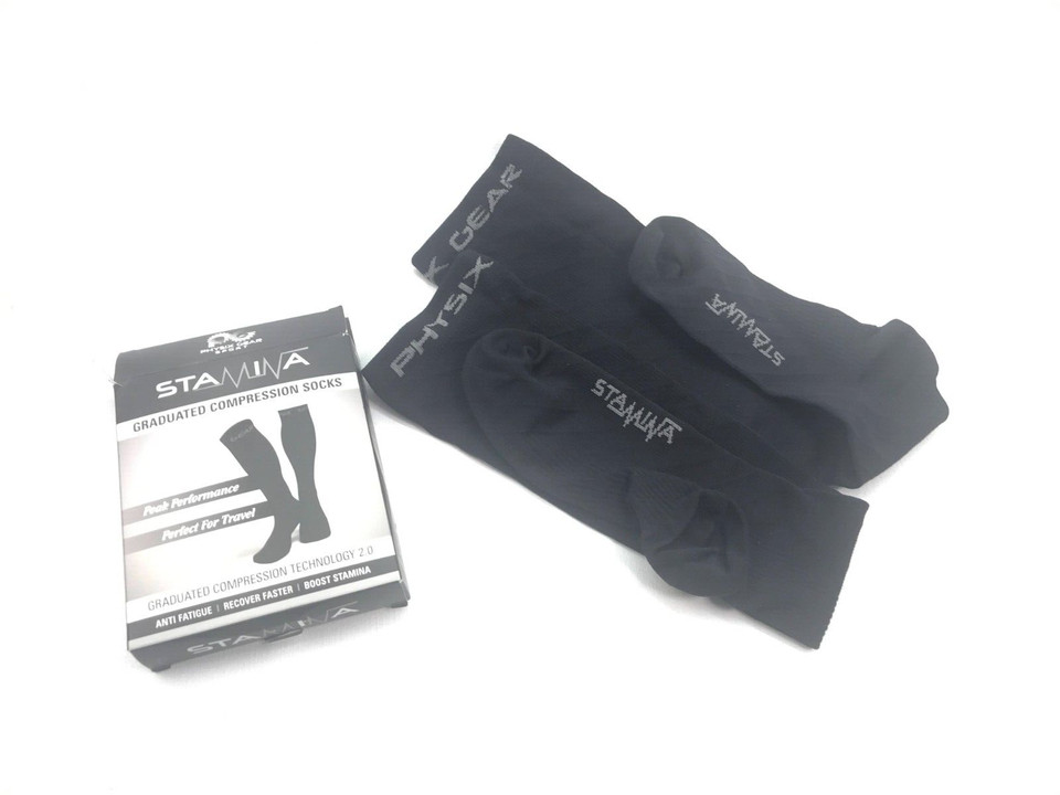 Stamina Men's Graduated Compression Socks HT3 ABlack Size: S/M W