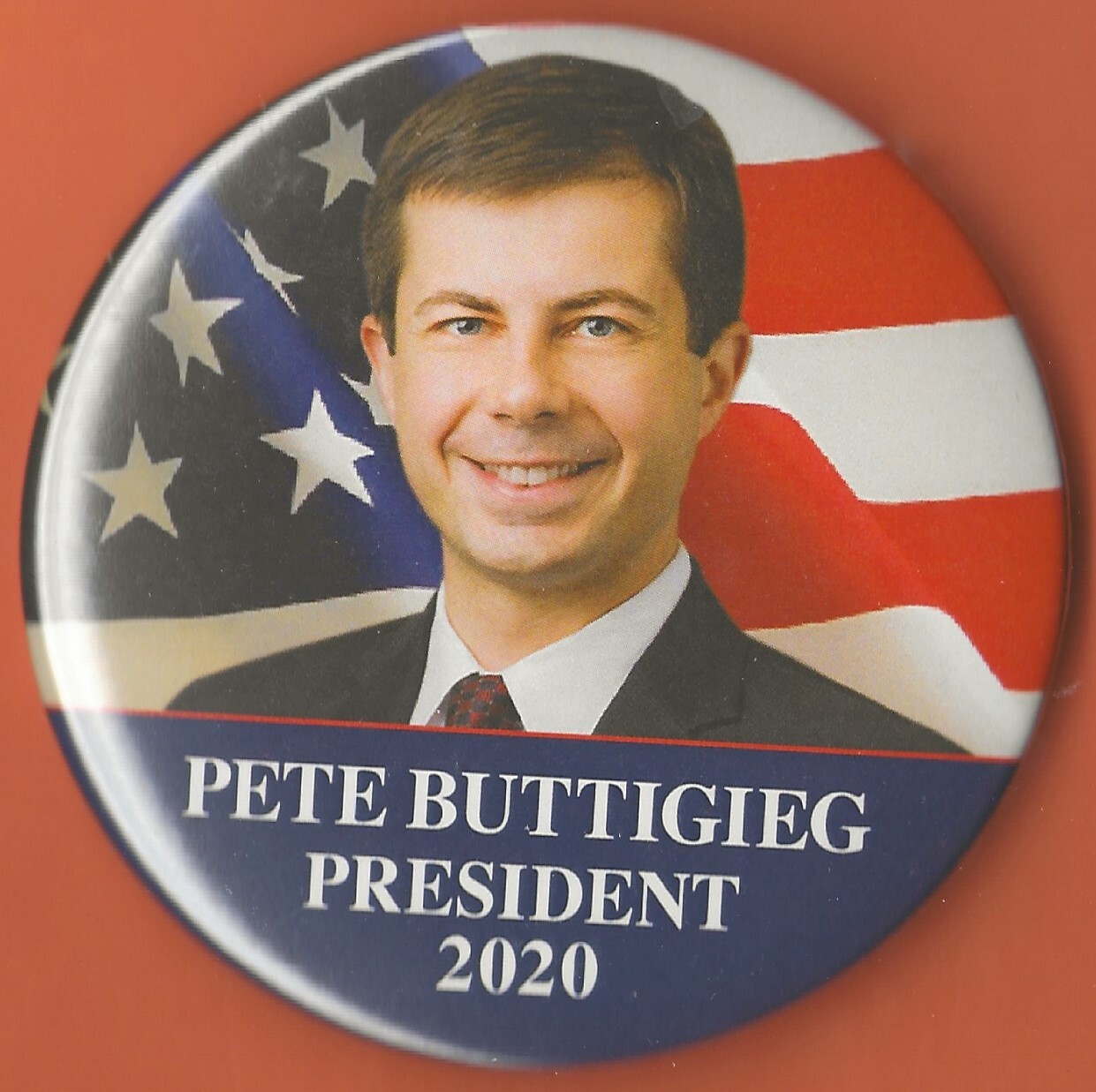 2020 Pete Buttigieg 3"(Large) / (D)Presidential Hopeful Campaign Button(Pin 01L)