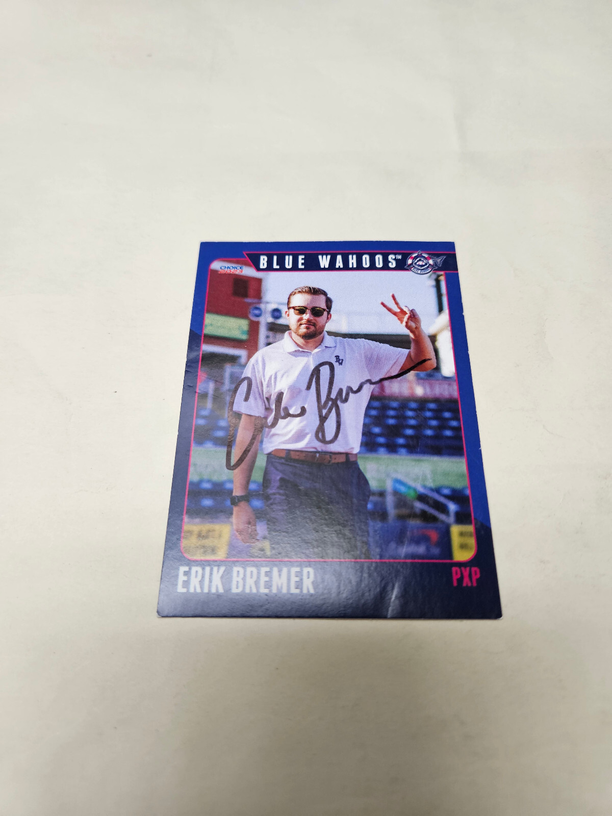 Pensacola Blue Wahoos 2023 Erik Bremer (Announcer) Trading Card - Autographed