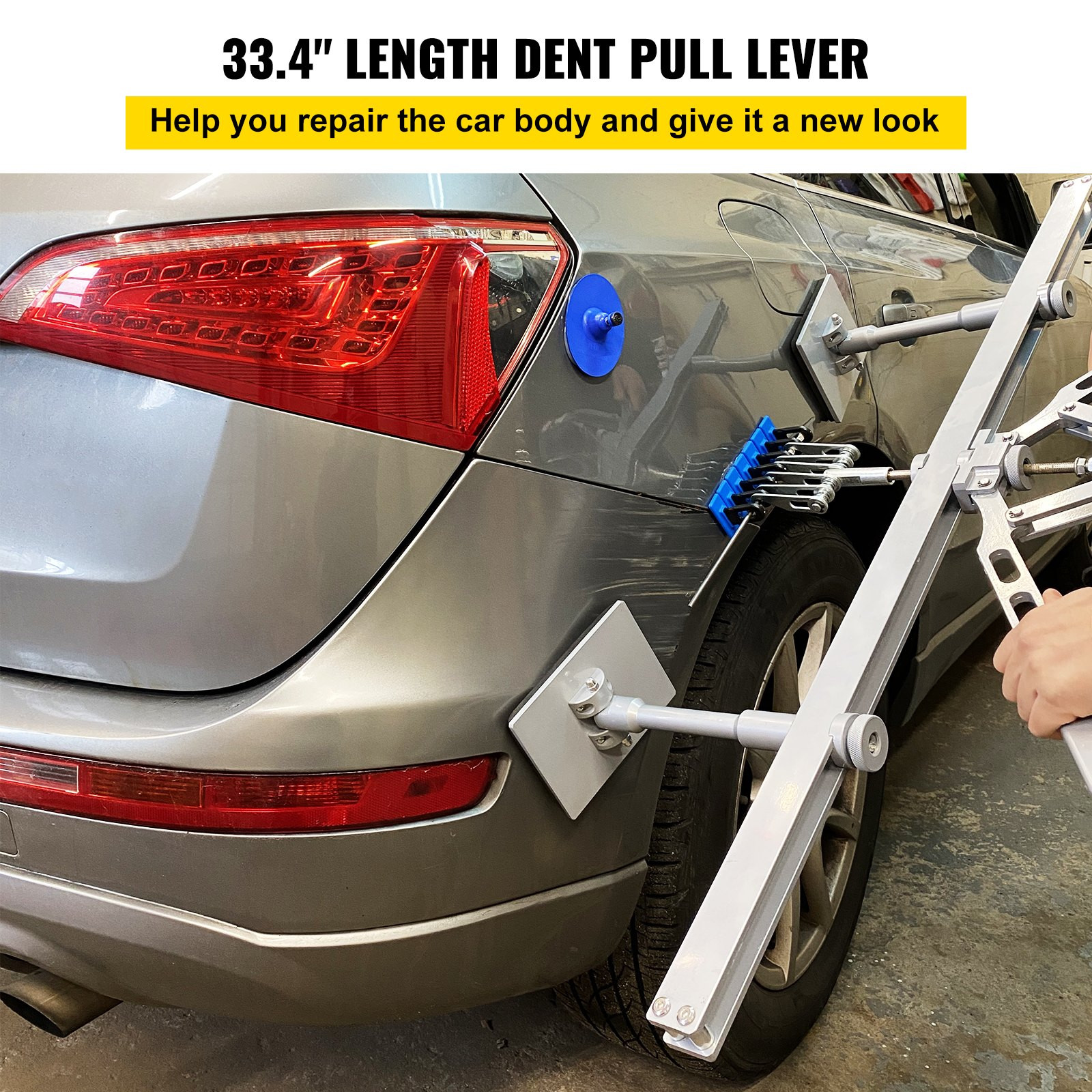 Dent Pull Lever Bar Kit Fit for Both Aluminum and Steel Dent Pulling (33INCH/85