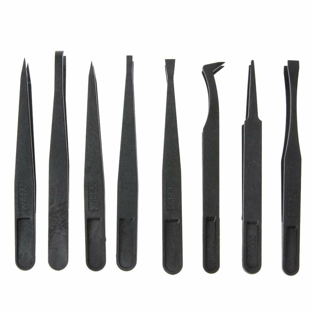 Antistatic Plastic Tweezers Set Heat Resistant Tweezer for Earmold Lab for IEM