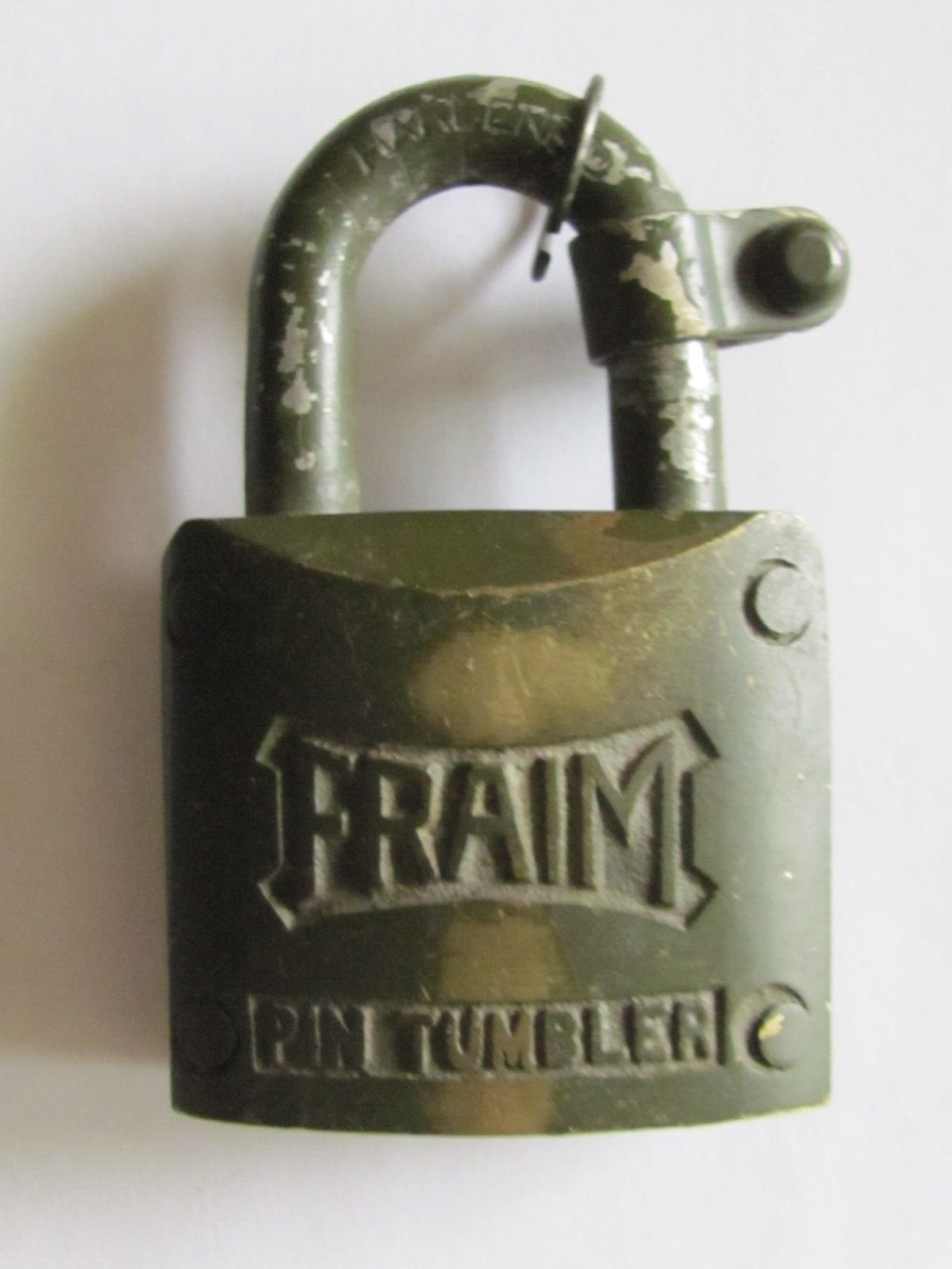 1950'S LOCK FRAIM PIN THUMBLER US MILITARY NO KEY