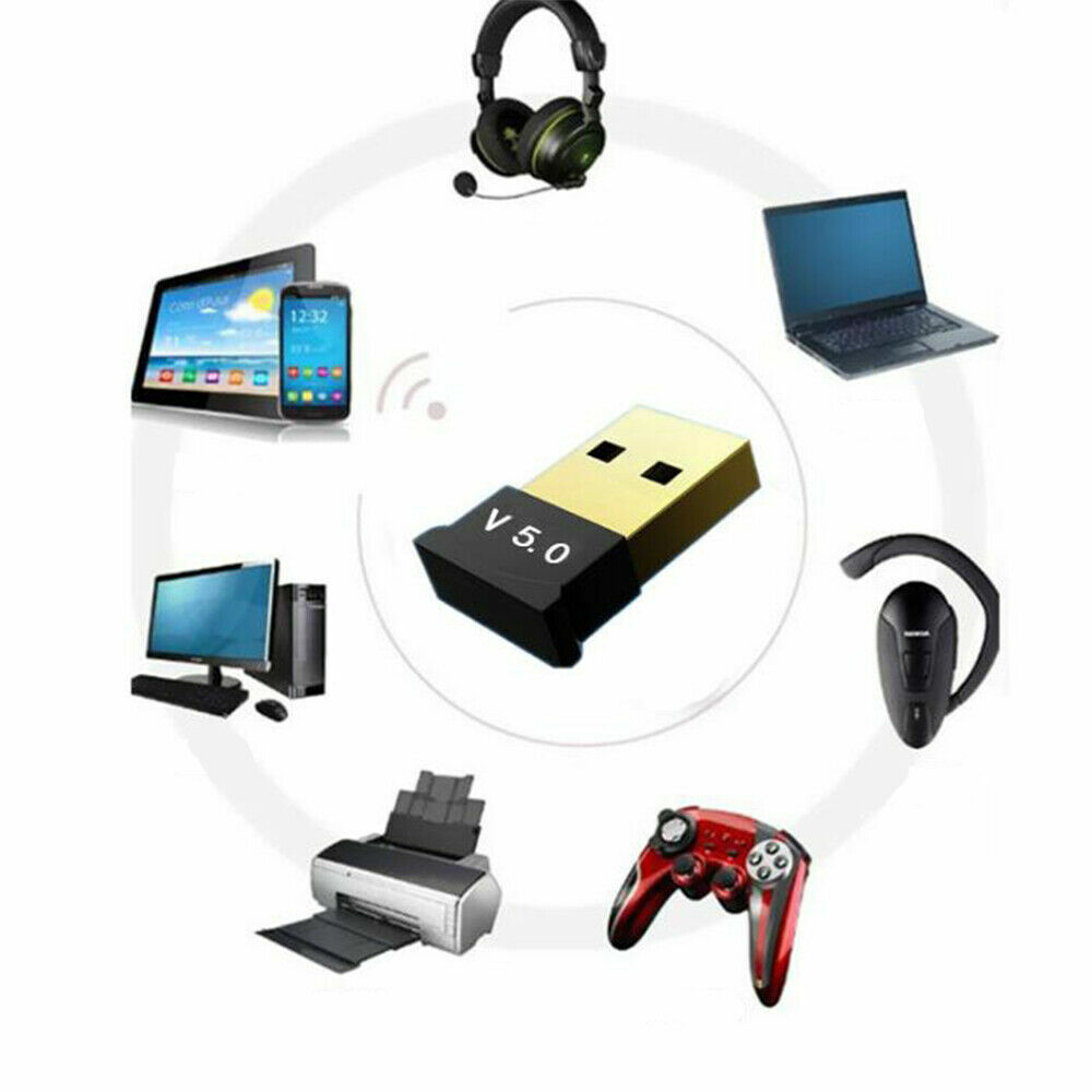 USB Bluetooth 5.0 Adapter Wireless Dongle Stereo Receiver Audio For PC Laptop TV