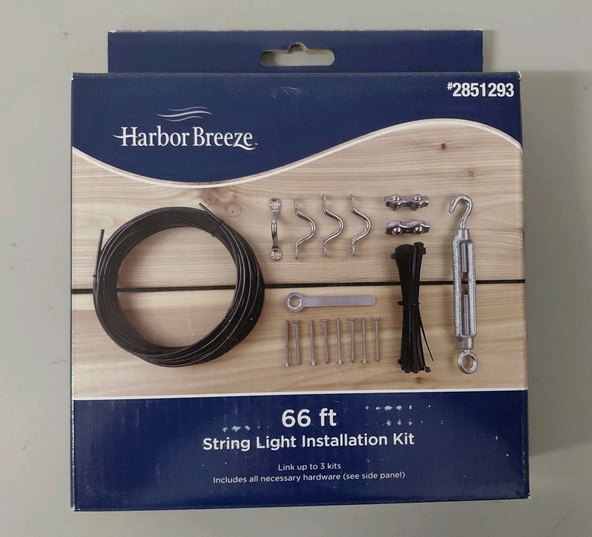 Harbor Breeze 66 ft. String Light Installation Hardware Kit *New*