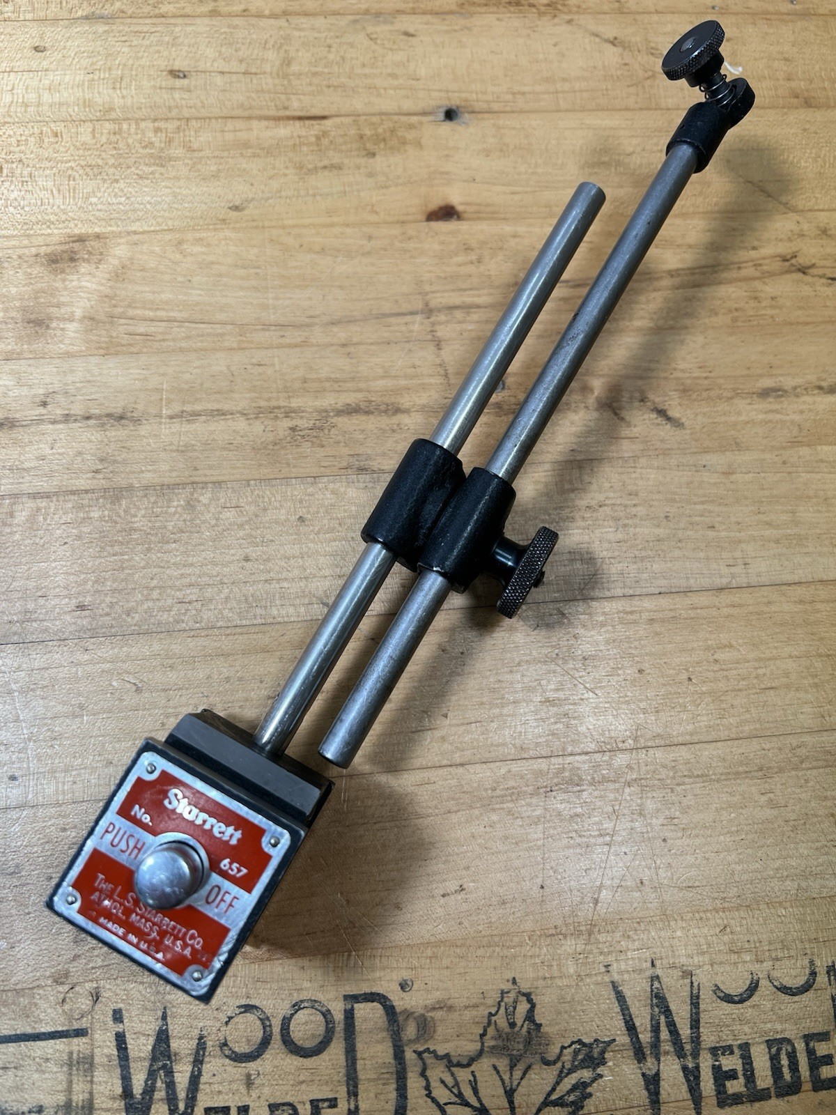 STARRETT MAGNETIC BASE INDICATOR HOLDER 657 - MADE IN USA