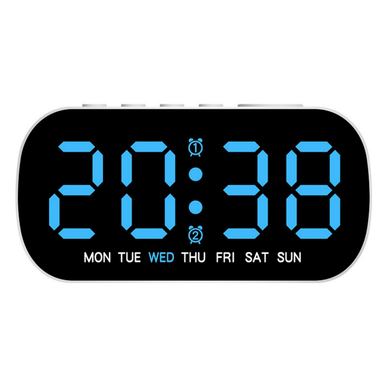 Auto Dimming Large LED Display Digital Alarm Clock With Snooze For Bedroom