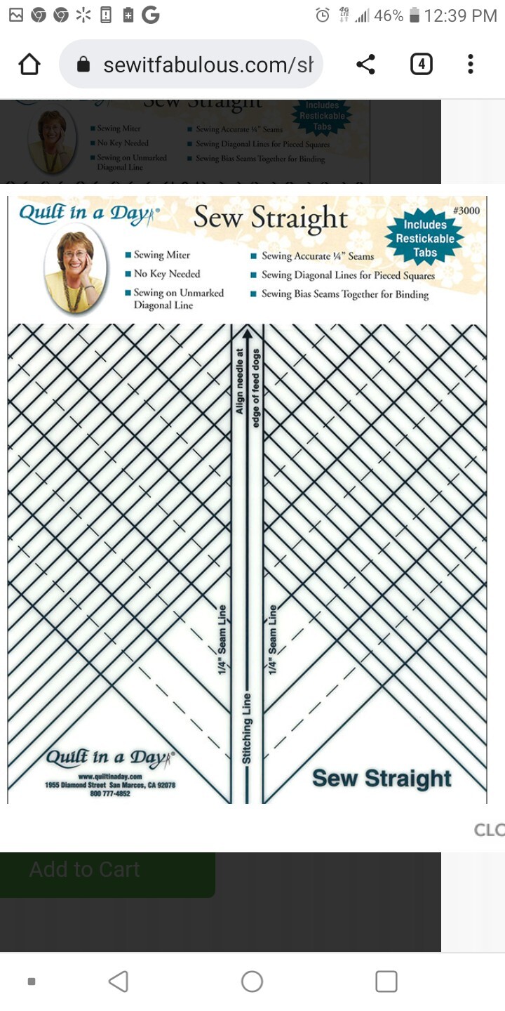 Quilt In A Day Sew Straight Ruler 1-Pack
