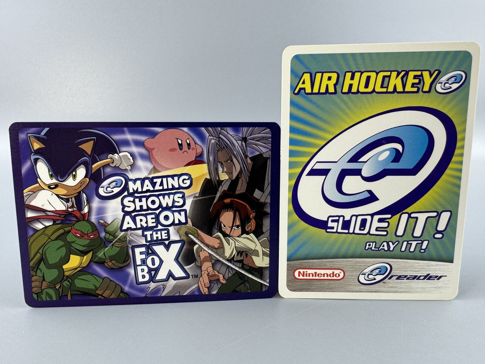 Nintendo e-Reader Promo Cards “Do The Kirby Slide” “Air Hockey” Game Boy Advance