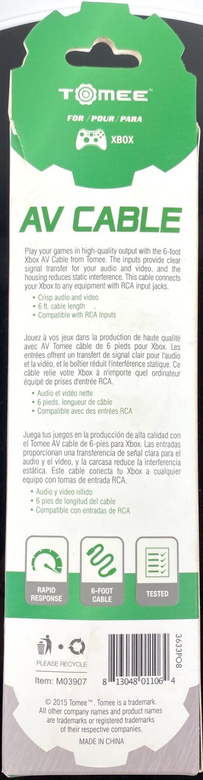 TOMEE - XBOX Original AV Cable - M03907