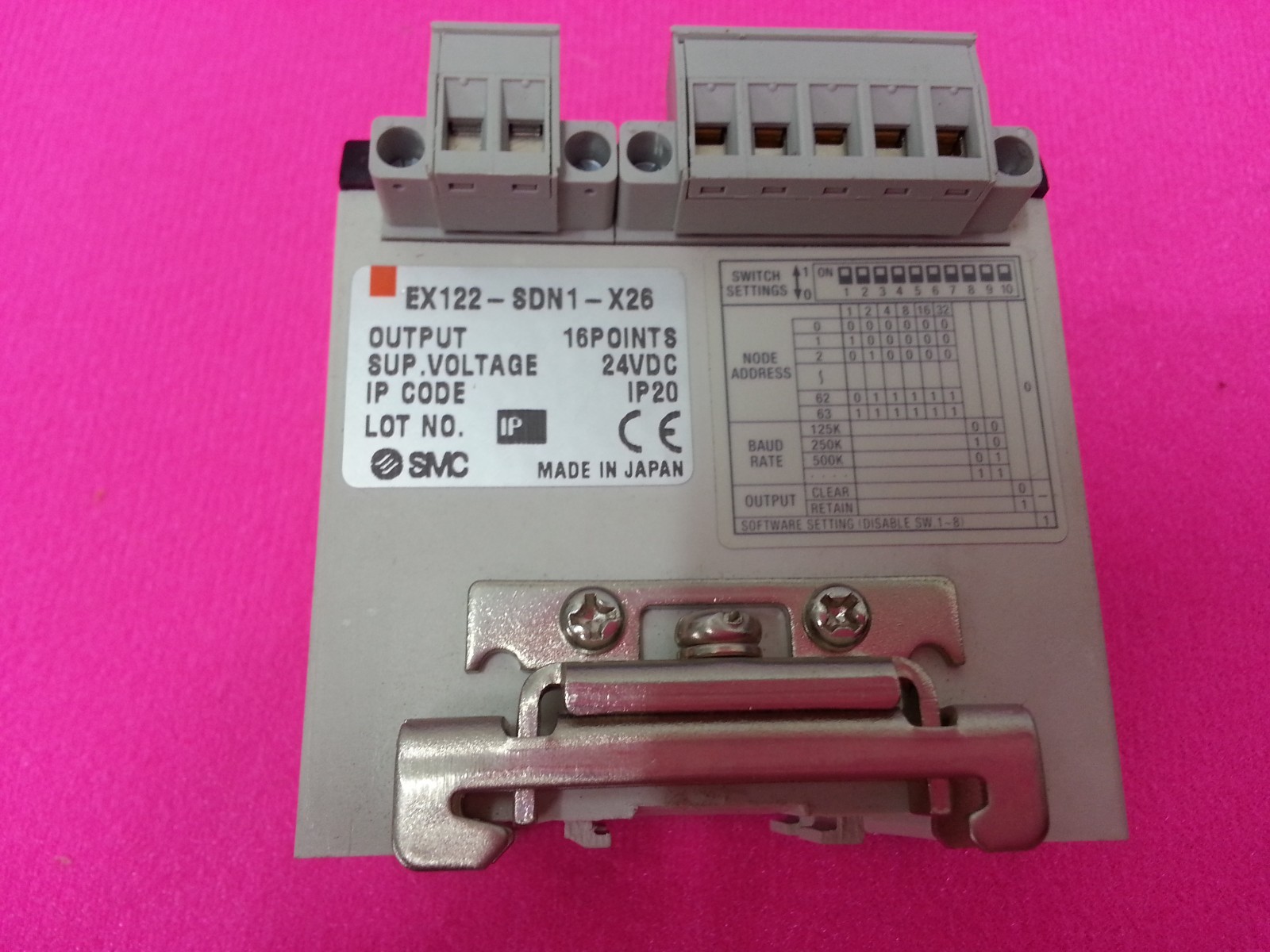 SMC EX122-SDN1-X26 DEVICEENET SERIAL UNIT,USED