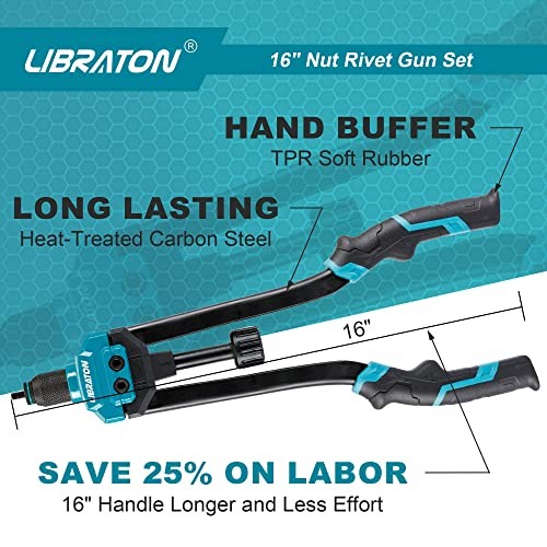 16" Rivet Nut Tool, Rivet Nut Gun, Metric & SAE, Rivnut Rivet Nut Function