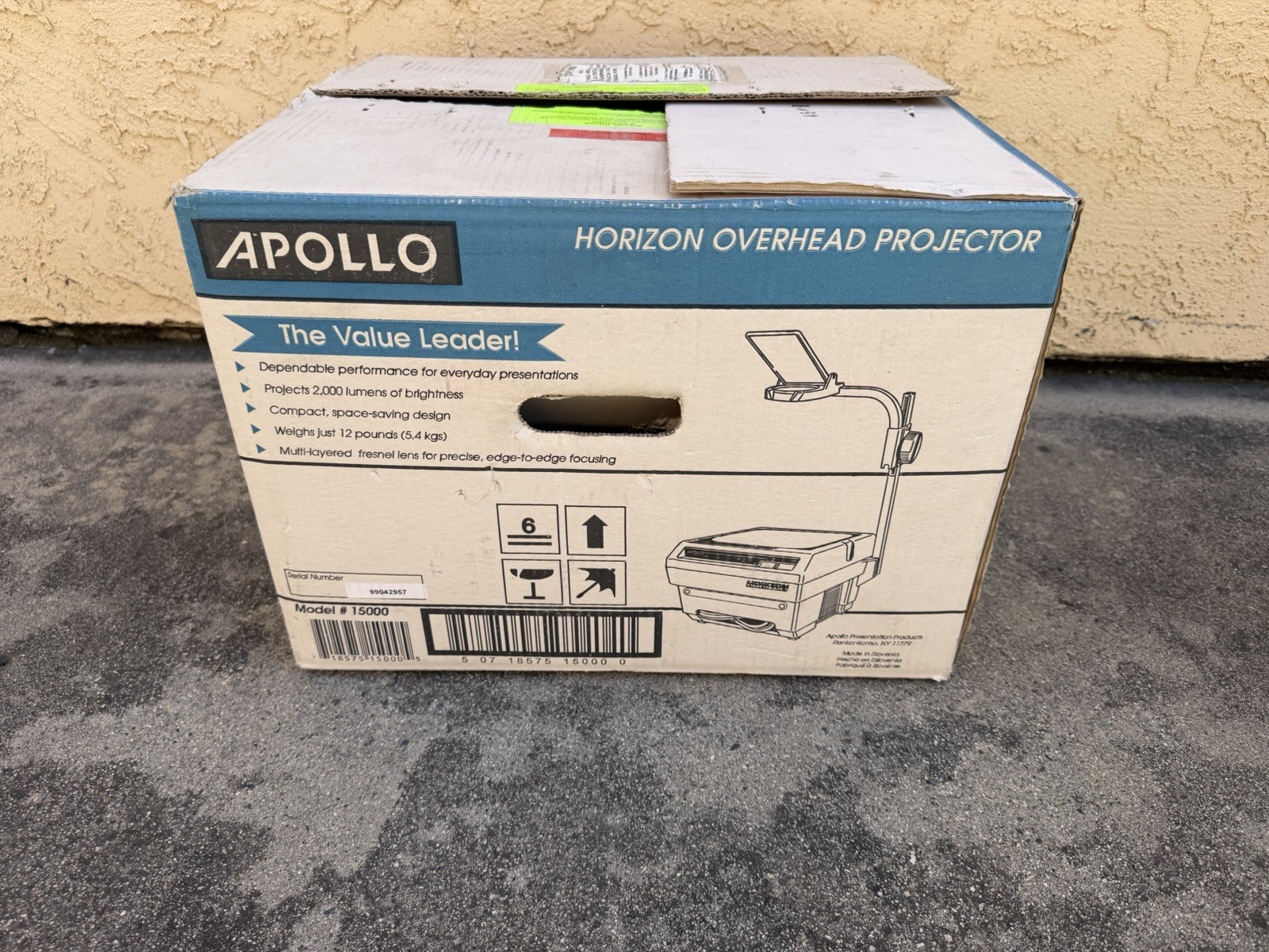 Apollo Horizon Overhead Projector Model # 15000 Never Used Open Box