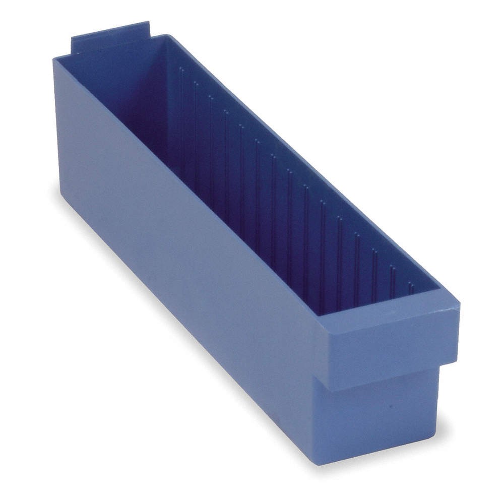 QUANTUM STORAGE SYSTEMS QED604BL Drawer Bin,Blue,Polystyrene,4 5/8 in 1NTT4