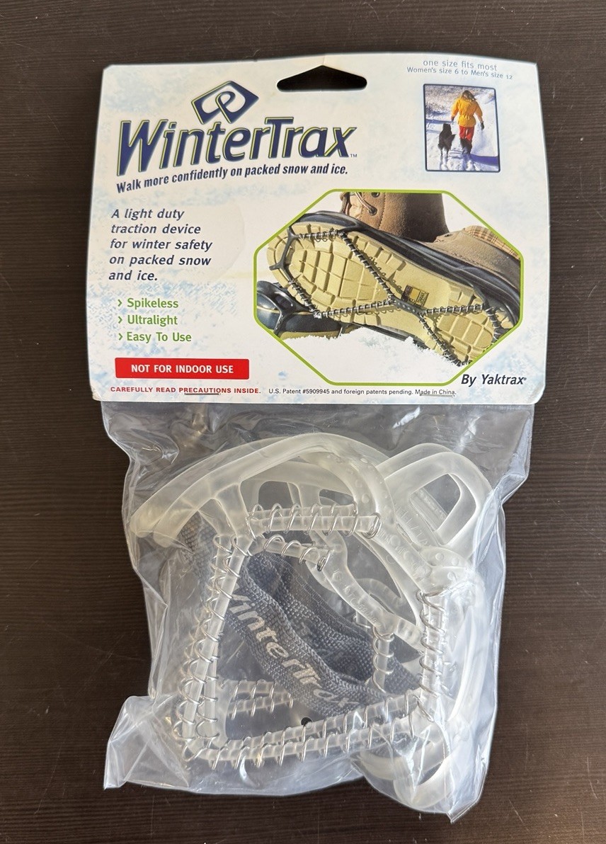 Wintertrax Cleat Spikeless Walk Track Ice Snow Fits Ladies Sz 6 Mens Sz 12 New