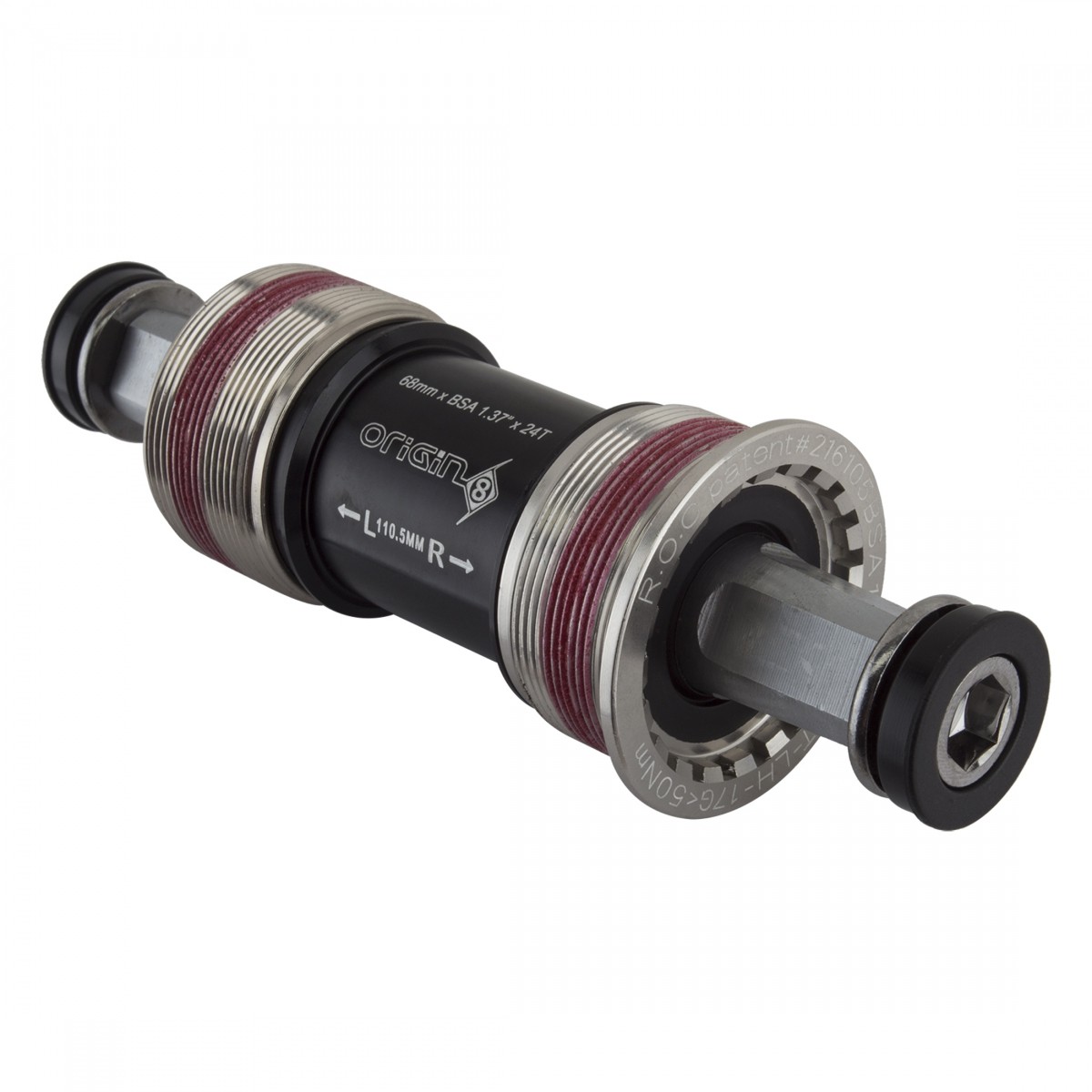 Origin8 TorqLite Square Taper JIS Sealed Bearings BSA 68x110.5mm Bottom Bracket