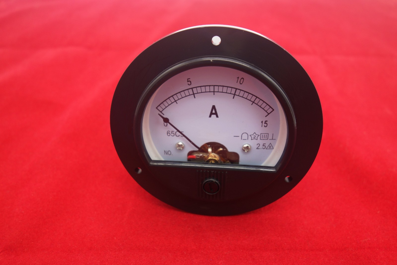 DC 0-15A Round Analog Ammeter Panel AMP Current Meter Dia. 90mm Direct Connect