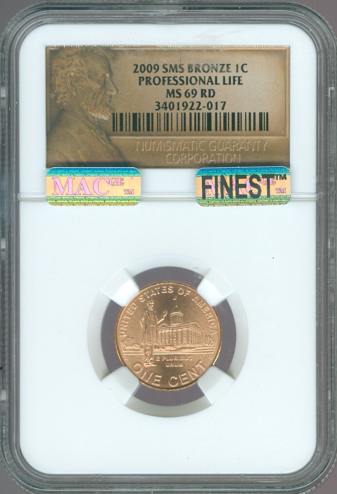 2009 Lincoln Cent Professional Life NGC MS69 RD SMS MAC Quality