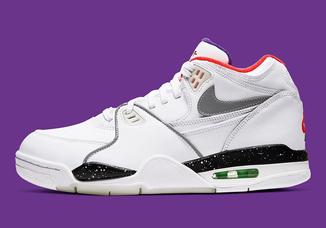 Nike Air Flight 89 Planet Of Hoops White Orange Purple CW2616-101 Men's Retro